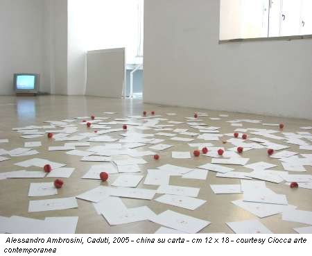 Alessandro Ambrosini, Caduti, 2005 - china su carta - cm 12 x 18 - courtesy Ciocca arte contemporanea