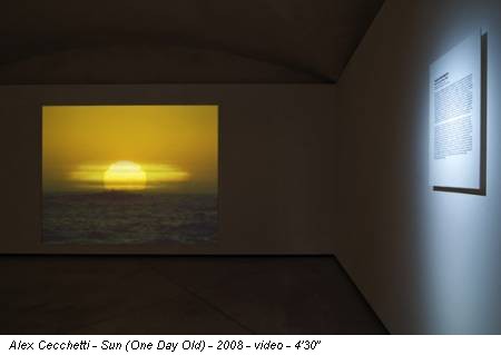 Alex Cecchetti - Sun (One Day Old) - 2008 - video - 4'30”
