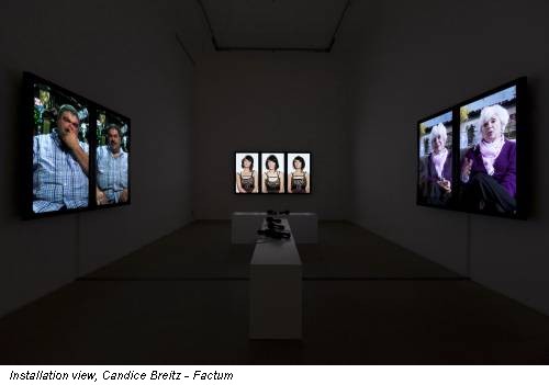 Installation view, Candice Breitz - Factum