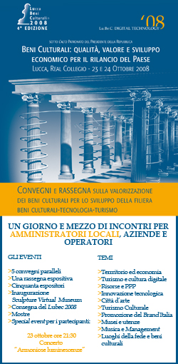 Convegni e rassegna sulla valorizzazione dei beni culturali per lo sviluppo economico-territoriale