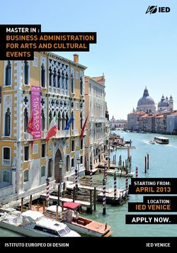 Studia Business Administration for Arts and Cultural Events a IED Venezia