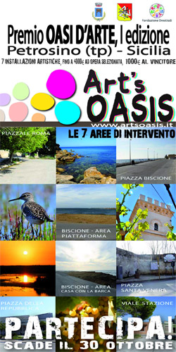 Il Comune di Petrosino (Tp) indice la 1a Edizione del Premio “Oasi d’Arte – Art’s Oasis”