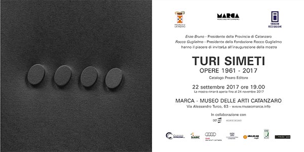 Turi Simeti. Opere 1961-2017 AL MUSEO MARCA DI CATANZARO