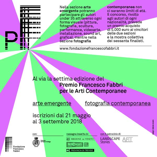 PREMIO FRANCESCO FABBRI   | Parte la Settima edizione del Premio dedicato all’Arte emergente e alla Fotografia contemporanea