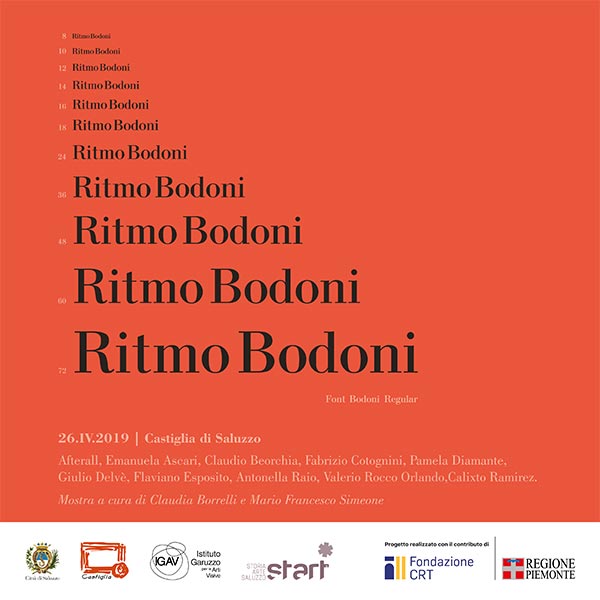 RITMO BODONI  | Mostra di arte contemporanea organizzata dall’Istituto Garuzzo per le Arti Visive