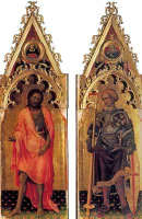 Gentile da Fabriano, S. Giovanni Battista e s.Giorgio del Polittico Quaratesi, part., 1425, Galleria degli Uffizi, Firenze