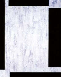 Luca Brandi, Black Buildings II, Acrilico su lino, 2001, 110x150 cm
