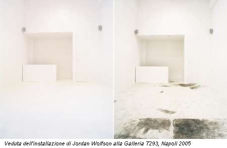 Veduta dell'installazione di Jordan Wolfson alla Galleria T293, Napoli 2005