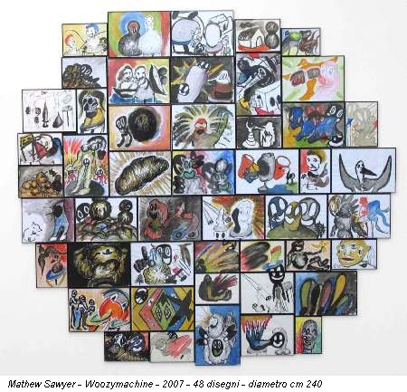 Mathew Sawyer - Woozymachine - 2007 - 48 disegni - diametro cm 240
