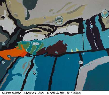 Daniela D'Arielli - Swimming - 2006 - acrilico su tela - cm 120x100
