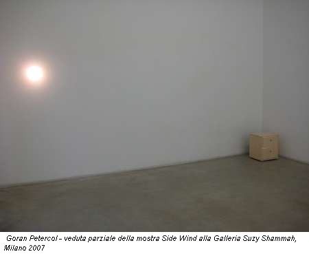 Goran Petercol - veduta parziale della mostra Side Wind alla Galleria Suzy Shammah, Milano 2007