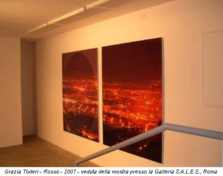 Grazia Toderi - Rosso - 2007 - veduta della mostra presso la Galleria S.A.L.E.S., Roma