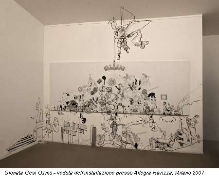 Gionata Gesi Ozmo - veduta dell'installazione presso Allegra Ravizza, Milano 2007