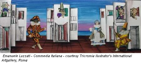 Emanuele Luzzati - Commedia Italiana - courtesy Tricromia Ilustrator's International Artgallery, Roma