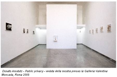 Donato Amstutz - Public privacy - veduta della mostra presso la Galleria Valentina Moncada, Roma 2008