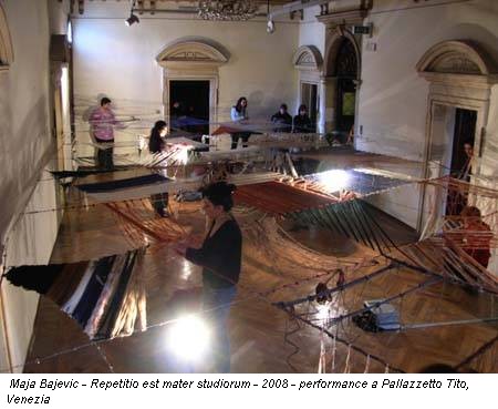 Maja Bajevic - Repetitio est mater studiorum - 2008 - performance a Pallazzetto Tito, Venezia