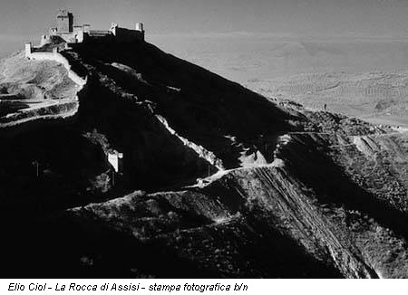 Elio Ciol - La Rocca di Assisi - stampa fotografica b/n
