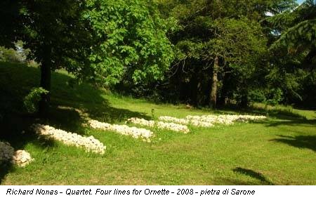 Richard Nonas - Quartet. Four lines for Ornette - 2008 - pietra di Sarone