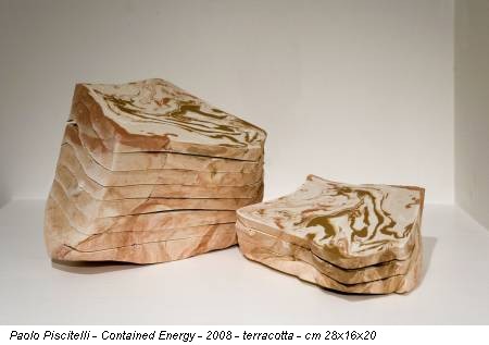Paolo Piscitelli - Contained Energy - 2008 - terracotta - cm 28x16x20