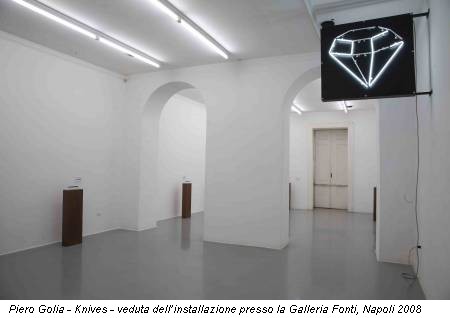 Piero Golia - Knives - veduta dell’installazione presso la Galleria Fonti, Napoli 2008