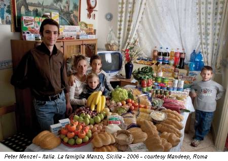 Peter Menzel - Italia. La famiglia Manzo, Sicilia - 2006 - courtesy Mandeep, Roma