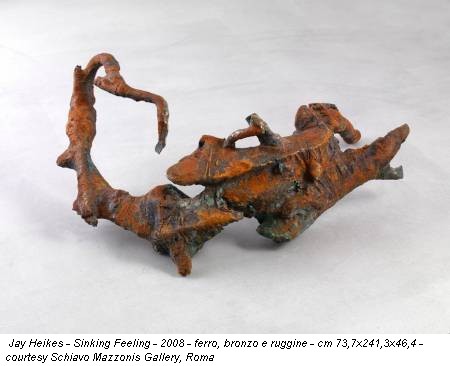 Jay Heikes - Sinking Feeling - 2008 - ferro, bronzo e ruggine - cm 73,7x241,3x46,4 - courtesy Schiavo Mazzonis Gallery, Roma