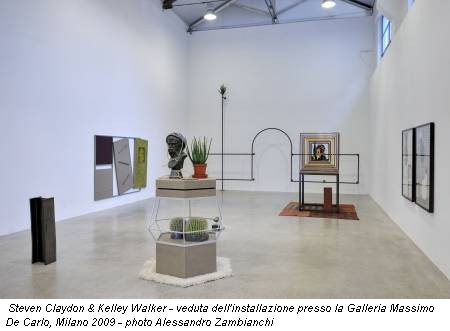 Steven Claydon & Kelley Walker - veduta dell'installazione presso la Galleria Massimo De Carlo, Milano 2009 - photo Alessandro Zambianchi