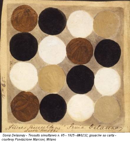 Sonia Delaunay - Tessuto simultaneo n. 65 - 1925 -  gouache su carta - courtesy Fondazione Marconi, Milano