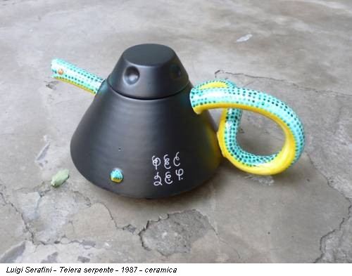Luigi Serafini - Teiera serpente - 1987 - ceramica