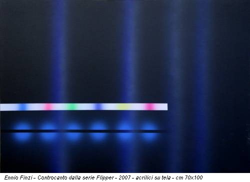 Ennio Finzi - Controcanto dalla serie Flipper - 2007 - acrilici su tela - cm 70x100