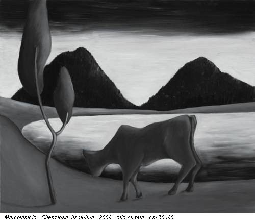 Marcovinicio - Silenziosa disciplina - 2009 - olio su tela - cm 50x60