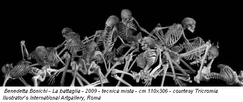 Benedetta Bonichi - La battaglia - 2009 - tecnica mista - cm 110x306 - courtesy Tricromia Ilustrator’s International Artgallery, Roma