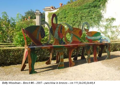 Betty Woodman - Bench #6 - 2007 - panchina in bronzo - cm 111,8x243,8x44,4