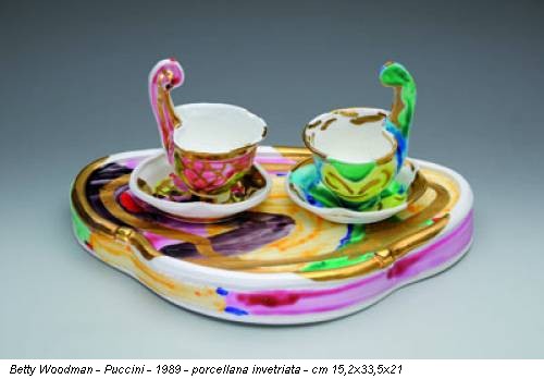 Betty Woodman - Puccini - 1989 - porcellana invetriata - cm 15,2x33,5x21