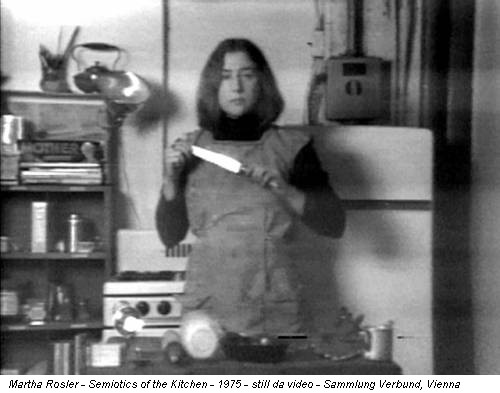 Martha Rosler - Semiotics of the Kitchen - 1975 - still da video - Sammlung Verbund, Vienna