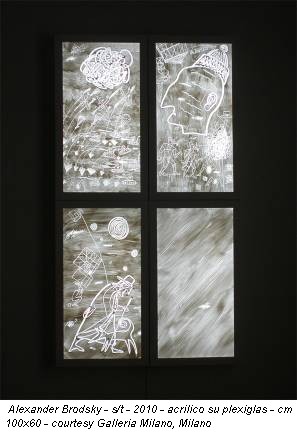 Alexander Brodsky - s/t - 2010 - acrilico su plexiglas - cm 100x60 - courtesy Galleria Milano, Milano