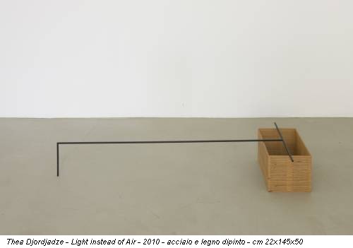 Thea Djordjadze - Light instead of Air - 2010 - acciaio e legno dipinto - cm 22x145x50