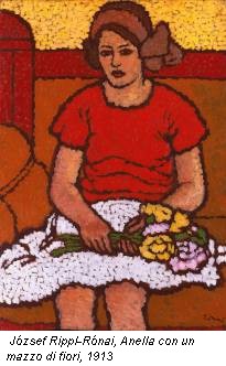 József Rippl-Rónai, Anella con un mazzo di fiori, 1913