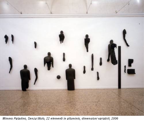 Mimmo Paladino, Senza titolo, 22 elementi in alluminio, dimensioni variabili, 2006