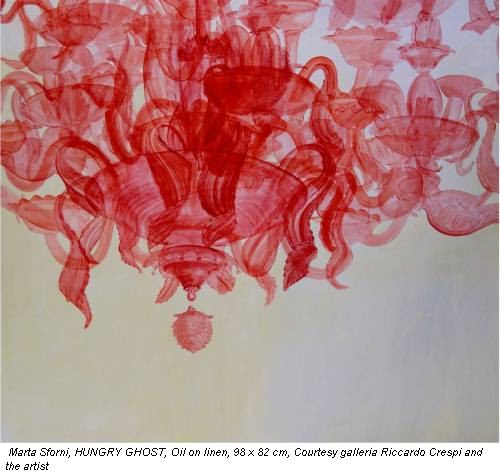Marta Sforni, HUNGRY GHOST, Oil on linen, 98 x 82 cm, Courtesy galleria Riccardo Crespi and the artist