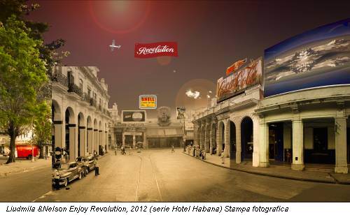 Liudmila &Nelson Enjoy Revolution, 2012 (serie Hotel Habana) Stampa fotografica