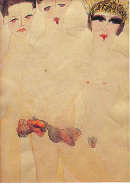 Carol Rama 1: Appassionata (Marta e i marchettoni), 1939, tecnica mista su carta, cm. 33 x 28