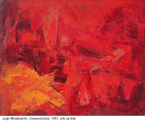 Luigi Montanarini, Composizione, 1957, olio su tela.