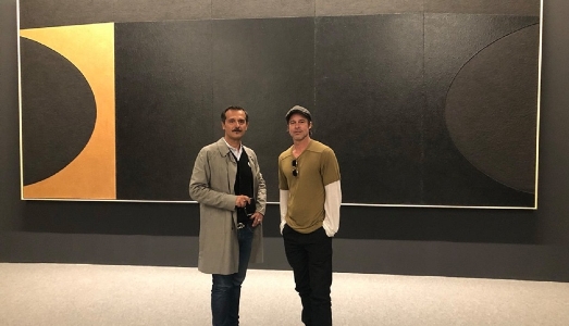 Brad Pitt arriva alla Fondazione Cini di Venezia, per la mostra di Burri