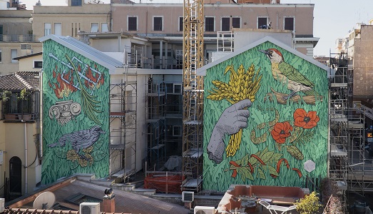 Il nuovo murales di Lucamaleonte per il quartiere San Lorenzo, a Roma