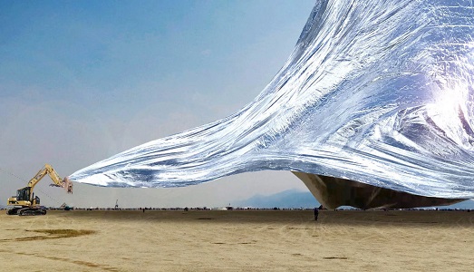 Una enorme coperta termica della NASA rivestirà il Burning Man