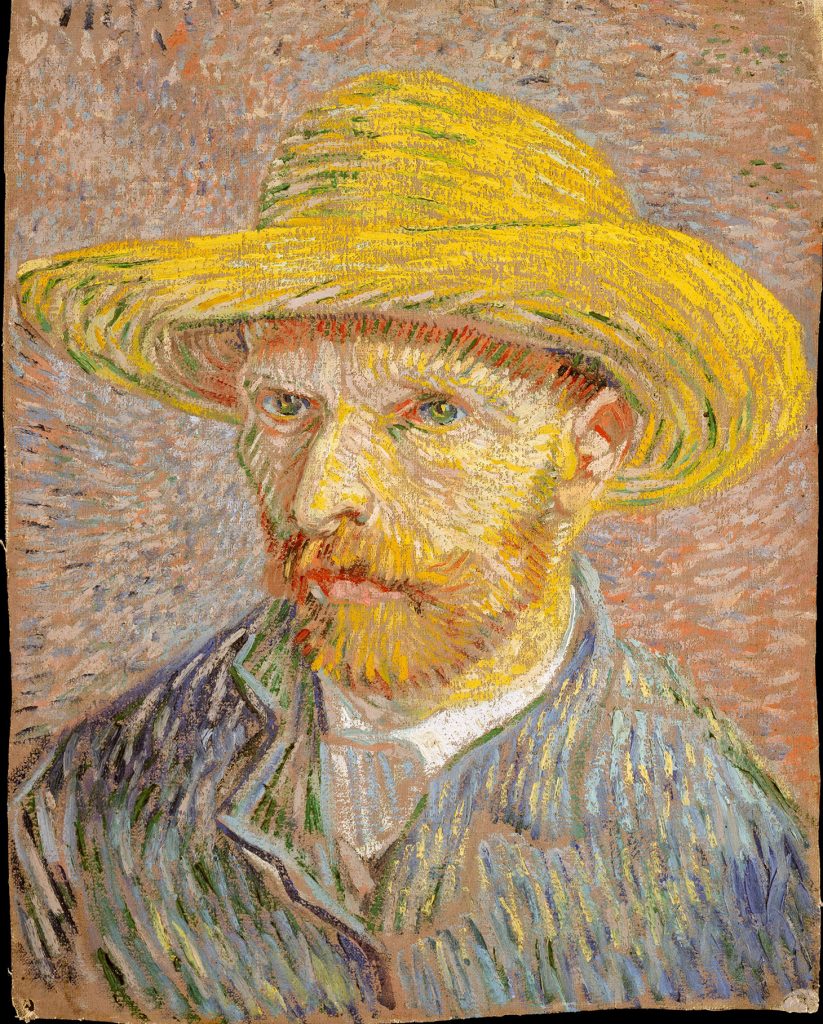 Vincent Van Gogh - Autoritratto con cappello di paglia (1887). Questa la terza opera più scaricata. (image courtesy The Metropolitan Museum of Art)