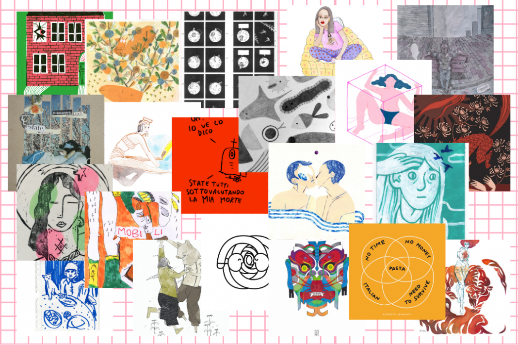 Ecco tutte le opere messe all'asta da exibart x Charity Stars: 21 disegni d'artista a sostegno dell'emergenza Covid-19