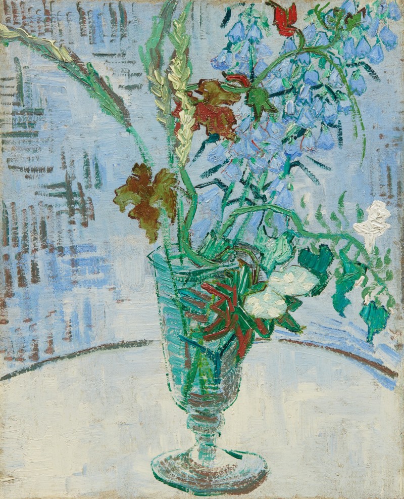 Vincent van Gogh, Fleurs dans un verre (1890). Sotheby's