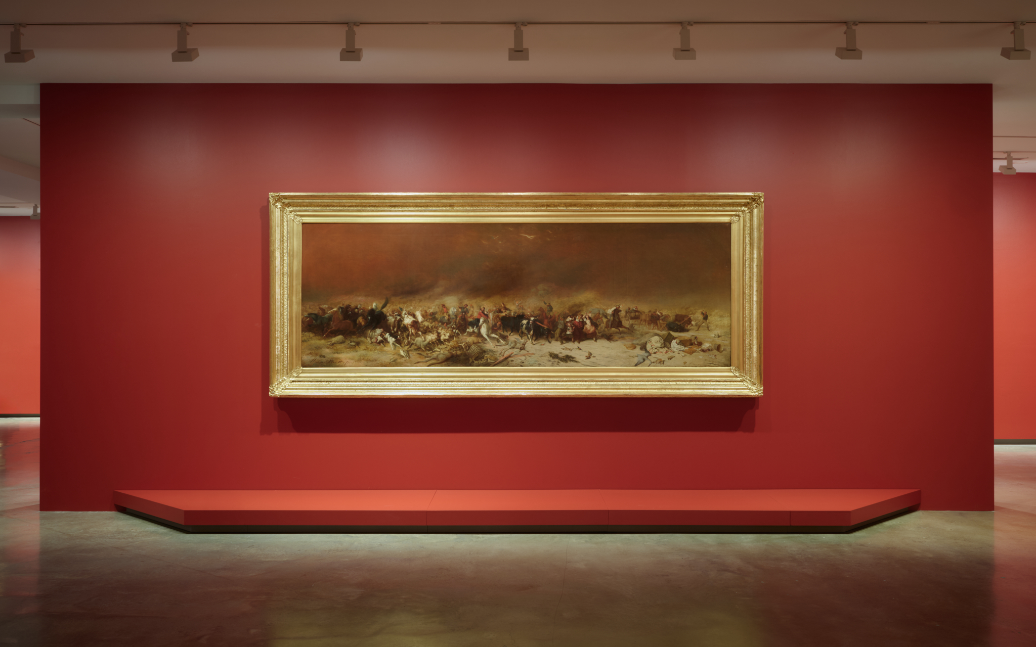 William Strutt, Black Thursday, February 6th, 1851, 1864, installation view, 24th Biennale of Sydney: Ten Thousand Suns, Museum of Contemporary Art Australia, 2024, oil on canvas, Pictures Collection, State Library Victoria, image courtesy and © the artist, photograph: Hamish McIntosh